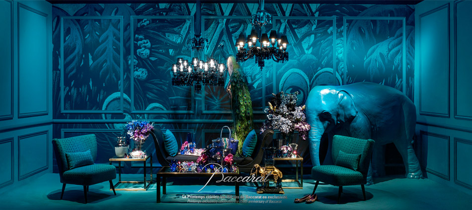 250 Years of Baccarat Celebrated with a in-store display at Printemps