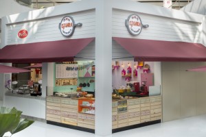 Ojuara Tapiocaria Eatery Concept Store in São Paulo, Brazil - Today we present Ojuara Tapiocaria, a new brazilian retail brand dedicated to the sale of tapioca.The store and all the concept was designed and developed by Estúdio Jacarandá.